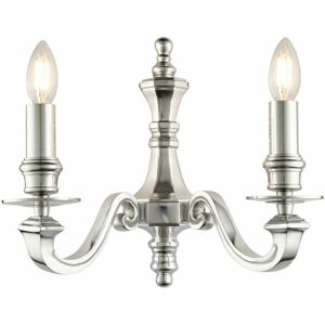 LOOPS Dimmable Twin Wall Light Polished Aluminium Candelabra Style Modern Lamp Fitting