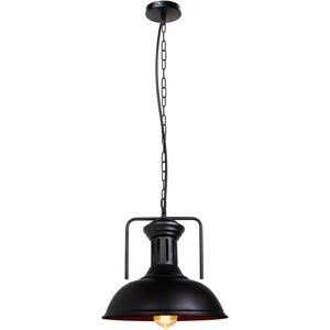 Wottes - Retro Industrial Pendant Light Adjustable Hanging Ceiling Lamp Fixture - 1 Pcs Black