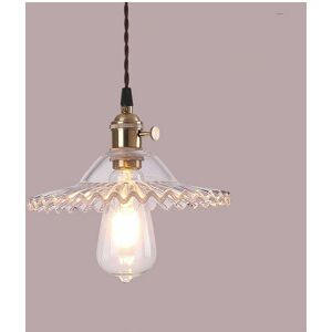 HOOPZI E27 Industrial Vintage Glass Pendant Lights Retro Ceiling Light Glass Lighting Retro Pendant Lights Industrial Ceiling Lighting Pendant Lights