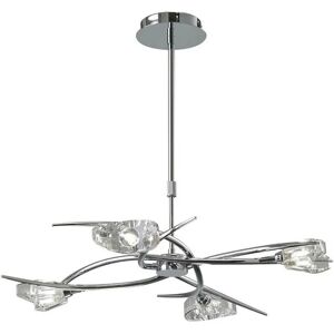 INSPIRED LIGHTING Inspired Mantra - Eclipse - Telescopic Semi Flush Convertible 4 Light G9, Polished Chrome