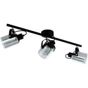 Eglo - Berregas 3 Lamp Spotlight Bar Black, Chrome