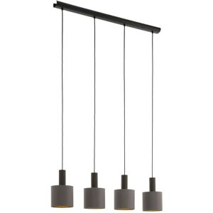 Eglo - Concessa 4 Lamp Straight Bar Pendant Ceiling Light Dark Brown