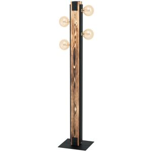 Eglo Layham 4 Lamp Floor Lamp Brown, Black