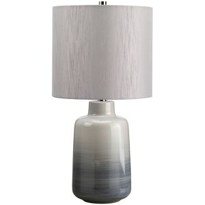 Bacari - 1 Light Small Table Lamp Grey, Blue, E27 - Elstead