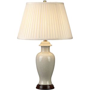 Ivory Crackle - 1 Light Small Table Lamp Ivory, E27 - Elstead