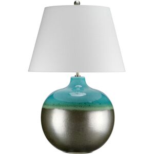 Laguna - 1 Light Table Lamp Graphite, Turquoise, E27 - Elstead