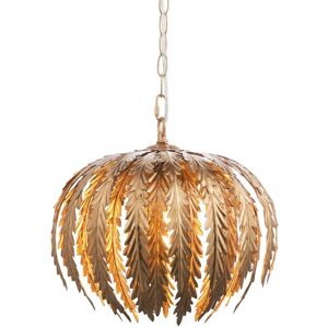 Delphine Decorative Gold Layered Leaf Ceiling Pendant Light - Endon