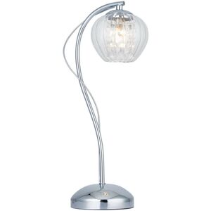 Mesmer Complete Table Lamp, Chrome Plate With Glass, Glass Beads - Endon