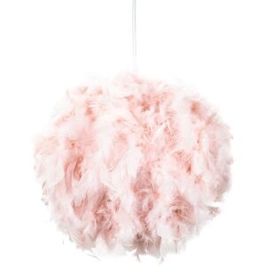 Eye-Catching and Designer Small Pink Feather Decorated Pendant Lighting Shade by Happy Homewares Pink