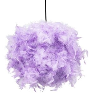 Eye-Catching and Modern Small Lilac Feather Decorated Pendant Lighting Shade by Happy Homewares Lilac