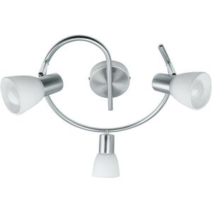 Fan Europe - Plafonnier Spot Métal,diffuseur Verre Nickel 3 ampoules cm