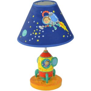 Teamson Kids - Fantasy Fields Outer Space Kids Bedside led Night Light Table Lamp TD-12335AT - Blue
