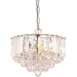 Fargo - 3 Light Ceiling Pendant Chrome, Clear Acrylic, E14 - Endon