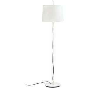 FARO BARCELONA Faro montreal - Floor Lamp Round Tappered Shade White, E27