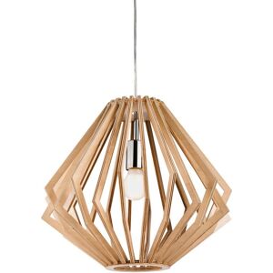 FIRSTLIGHT PRODUCTS Firstlight Cadiz - 1 Light Cage Ceiling Pendant Natural Wood, E27