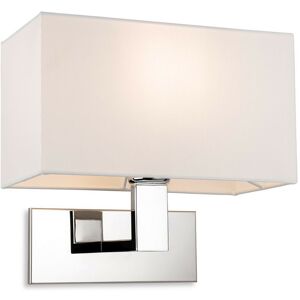 FIRSTLIGHT PRODUCTS Firstlight Raffles Wall Lamp Chrome with Rectangle Cream Shade