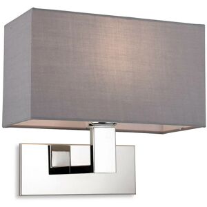 FIRSTLIGHT PRODUCTS Firstlight Raffles Wall Lamp Chrome with Rectangle Grey Shade