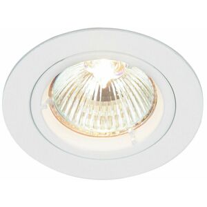 LOOPS Fixed Round Recess Ceiling Down Light Gloss White 80mm Flush GU10 Lamp Fitting