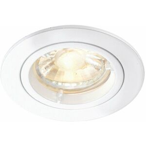 LOOPS Fixed Round Recess Ceiling Down Light White 80mm Flush GU10 Lamp Holder Fitting