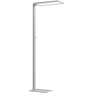 Floor Lamp Lexo dimmable (modern) in Silver made of Aluminium for e.g. Office & Workroom (1 light source,) from Prios silver