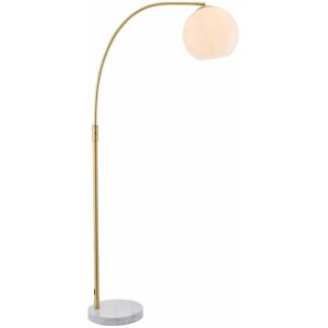 LOOPS Floor Lamp Light Satin Brass & Opal Glass 40W E27 Complete Standing Lamp