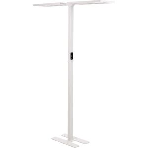 BELIANI Floor led Lamp Office Ambient Task 2-Point Lighting Aluminium Touch Switch Dimming Motion Sensor White Sculptor - White