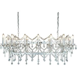 Florence - 14 Light Crystal Chandelier Chrome Finish, E14 - Searchlight