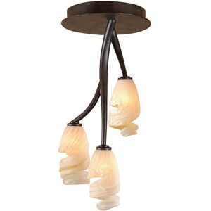 INSPIRED LIGHTING Inspired Mantra Forest Ceililng 3 Light G9, Brown/Black Oxide