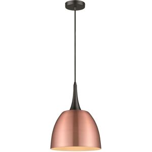 Spring Lighting - 1 Light Dome Ceiling Pendant Black, Copper, E27