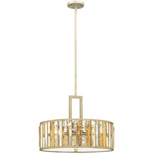 Gemma - 3 Light Ceiling Pendant Silver Leaf, E27 - Elstead