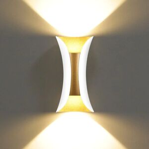 10W Creative Modern Wall Lamp led Wall Lamp Wall Lamp Waterproof IP65 Aluminum led Washer Indoor Outdoor White + Gold - Groofoo