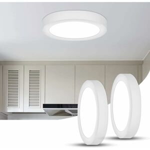 GROOFOO 8Pcs LED Ceiling Light, 15W 6500K Cool White,Modern Ceiling Lamp Round Ceiling Lamp,Flat Led Ceiling Light for Bedroom, Living Room, Dining