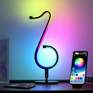 GROOFOO Ambient Light 4pcs rgb led Color Change Table Lamp Bedside Lamp Bedroom with Remote Control Color Temperature Color and Brightness Are Adjustable