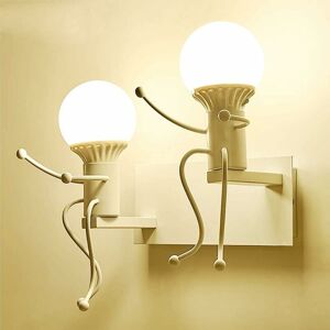 Groofoo - Wall lamp E27 for children's room, Creative cartoon wall lights retro iron Vintage Wall lamps Modern lighting fixtures,for bar,bedroom,