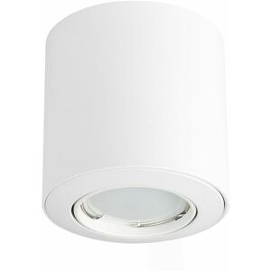 Valuelights - GU10 Tiltable Surface Mounted Ceiling Spotlight + GU10 led Bulb - Warm White