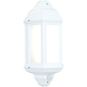 Endon - Halbury Pir - pir 1 Light Outdoor Wall Light Frosted Polycarbonate, Matt White Textured IP44