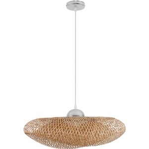 PRIVATEFLOOR Ceiling Lamp of Bamboo - Boho Bali Design Pendant Lamp - Sam Natural wood Metal, Bamboo - Natural wood