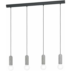 LOOPS Hanging Ceiling Pendant Light Anthracite & Stone 4 x 40W E27 Kitchen Island