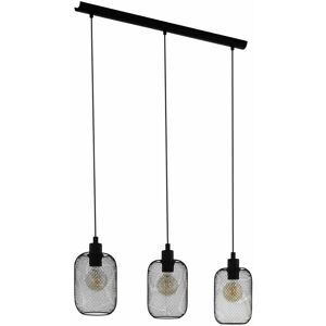 LOOPS Hanging Ceiling Pendant Light Black Mesh 3x 60W E27 Kitchen Island Lamp