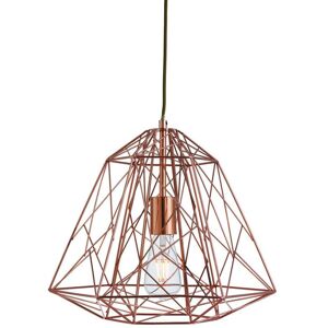 Searchlight - Geometric Cage - 1 Light Wire Ceiling Pendant Copper, E27