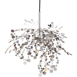 PRIVATEFLOOR Hanging Steel Lamp - Flora Silver Metal, Steel - Silver