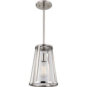 Harrow - 1 Light Small Ceiling Pendant Polished Nickel, E27 - Elstead