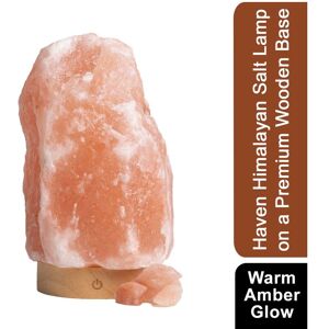 Himalayan Salt Lamp Home Decor Mood Light With Dimmer And Flame Main - Haven