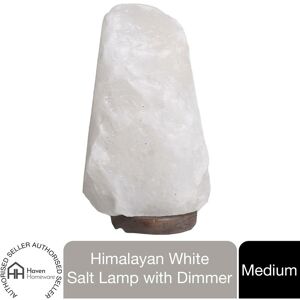 Haven - Natural Therapeutic Himalayan White Salt Lamp With Dimmer, Medium