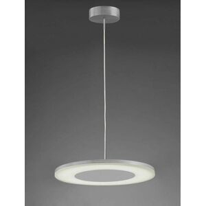 DIYAS Hemisferic pendant light 1 x 36W round led 3000K, 3240lm, satin aluminium/frosted acrylic