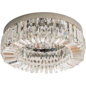 Crystal Ceiling Light Modern Chandeliers for Living Room Bedroom Silver - Silver - Homcom