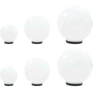 6 Piece led Bowl Lamp Set Spherical 20/30/40 cm pmma VD19880 - Hommoo