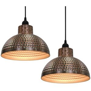 Ceiling Lamps 2 pcs Semi-spherical Copper Colour VD09350 - Hommoo