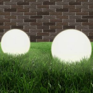 Led Bowl Lamps 2 pcs Spherical 40 cm pmma VD30519 - Hommoo