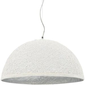 Pendant Lamp White and Silver 脴50 cm E27 VD30766 - Hommoo